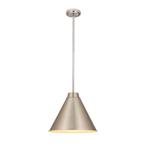 Z-Lite Eaton 1 Light Pendant, Brushed Nickel 6011P18-BN - main